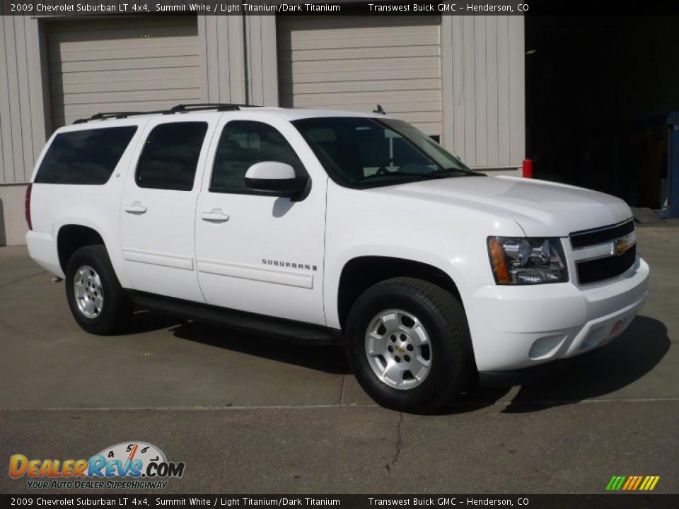 2009 Chevrolet Suburban LT 4x4 Summit White / Light Titanium/Dark Titanium Photo #1