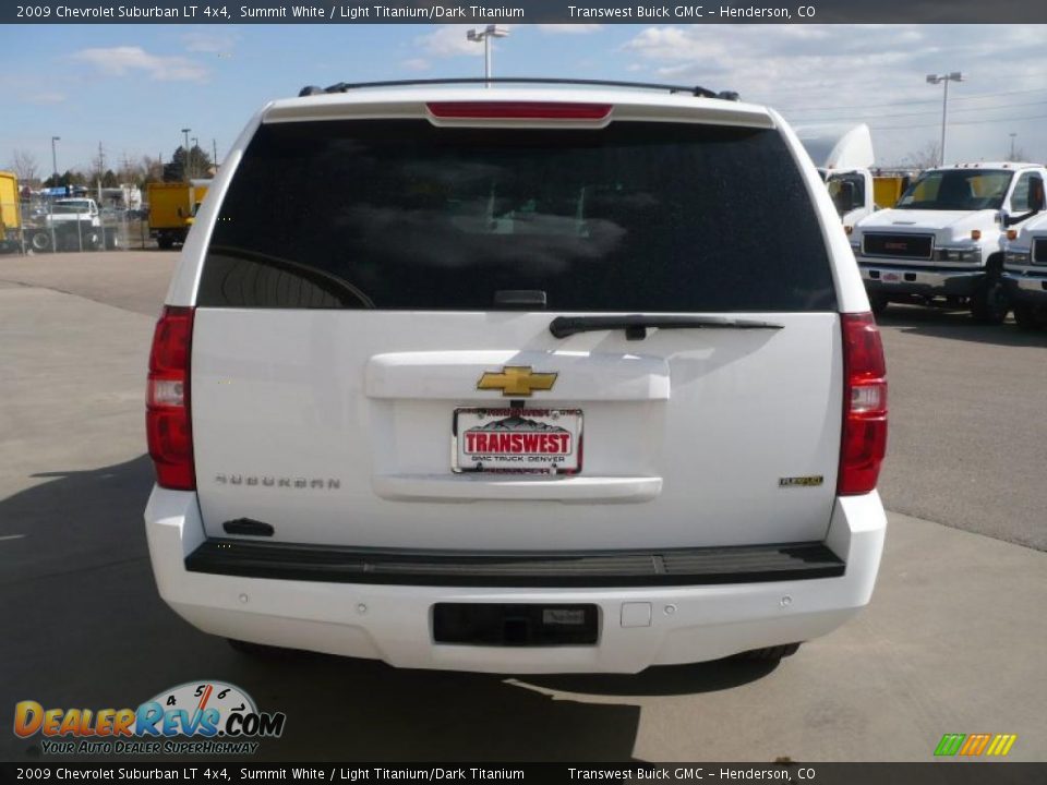 2009 Chevrolet Suburban LT 4x4 Summit White / Light Titanium/Dark Titanium Photo #5