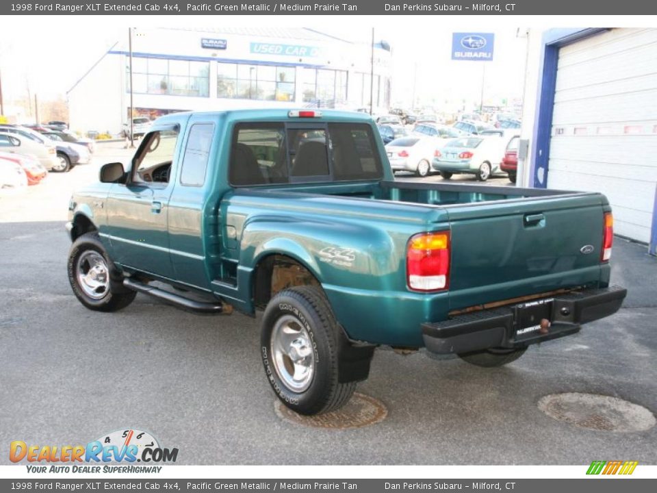 1998 Ford Ranger XLT Extended Cab 4x4 Pacific Green Metallic / Medium Prairie Tan Photo #8