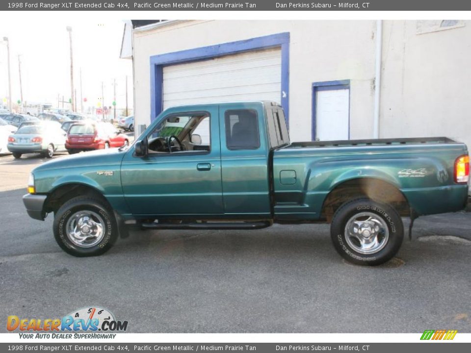 1998 Ford Ranger XLT Extended Cab 4x4 Pacific Green Metallic / Medium Prairie Tan Photo #9