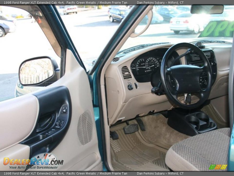 1998 Ford Ranger XLT Extended Cab 4x4 Pacific Green Metallic / Medium Prairie Tan Photo #10