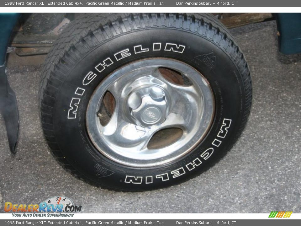 1998 Ford Ranger XLT Extended Cab 4x4 Pacific Green Metallic / Medium Prairie Tan Photo #16