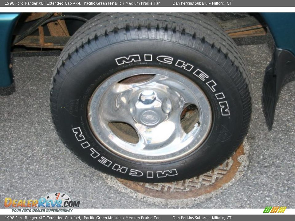 1998 Ford Ranger XLT Extended Cab 4x4 Pacific Green Metallic / Medium Prairie Tan Photo #17