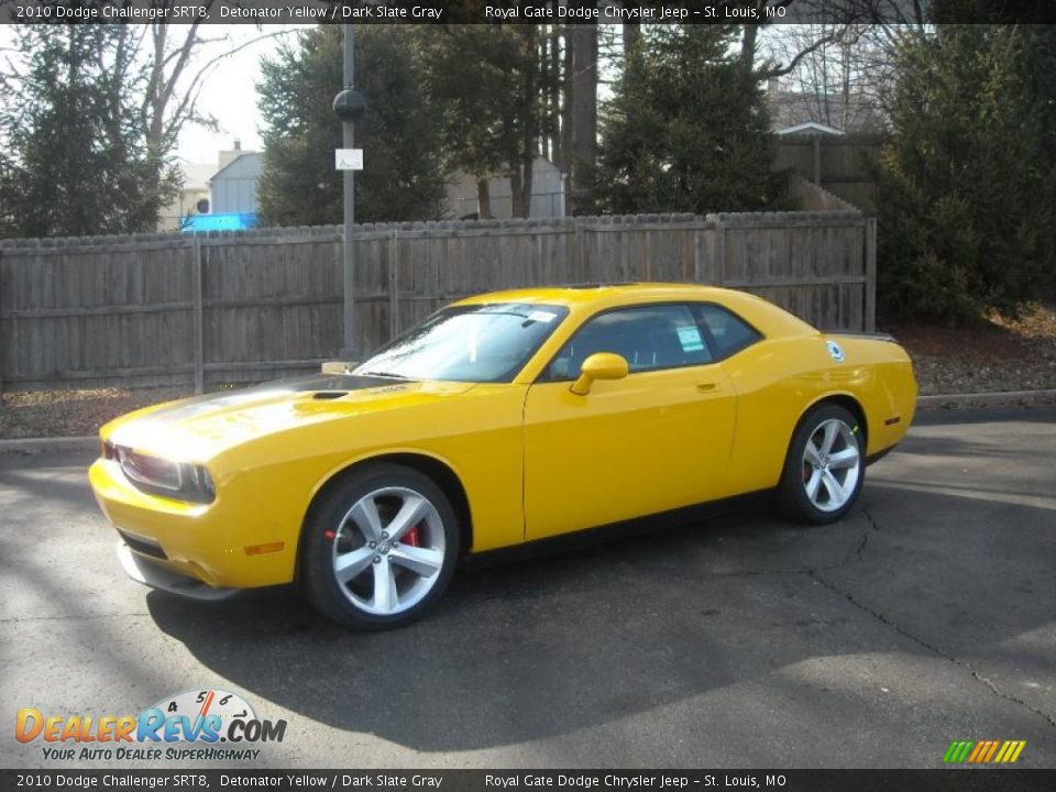 2010 Dodge Challenger SRT8 Detonator Yellow / Dark Slate Gray Photo #2