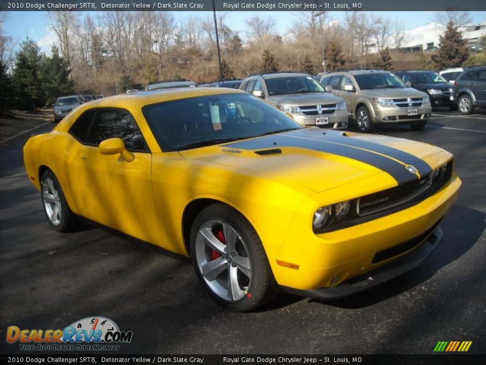 2010 Dodge Challenger SRT8 Detonator Yellow / Dark Slate Gray Photo #4