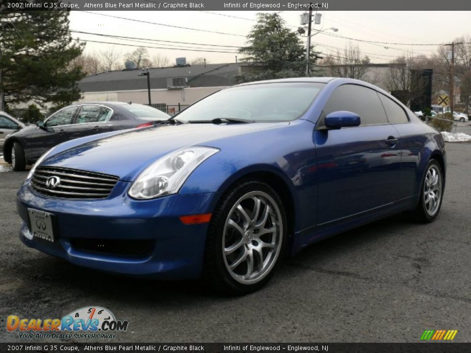2007 Infiniti G 35 Coupe Athens Blue Pearl Metallic / Graphite Black Photo #1