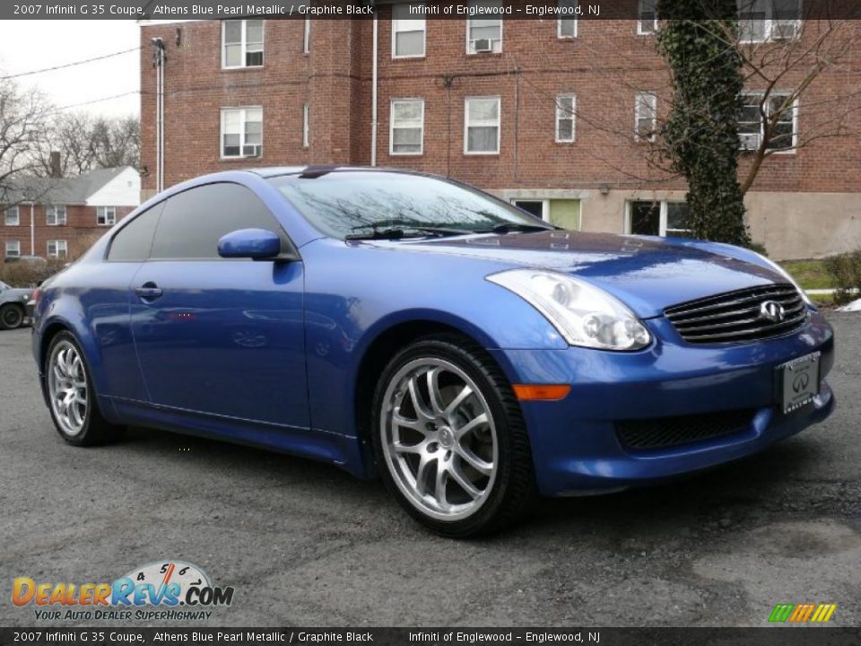 2007 Infiniti G 35 Coupe Athens Blue Pearl Metallic / Graphite Black Photo #3
