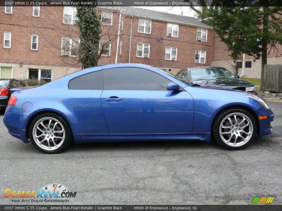 2007 Infiniti G 35 Coupe Athens Blue Pearl Metallic / Graphite Black Photo #4