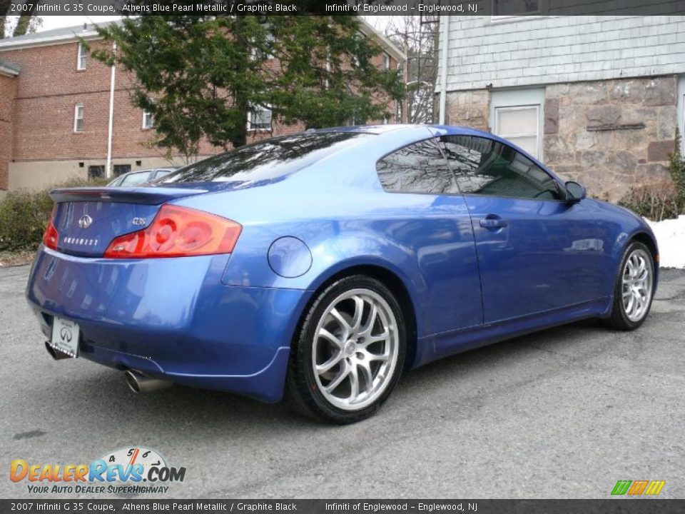 2007 Infiniti G 35 Coupe Athens Blue Pearl Metallic / Graphite Black Photo #5