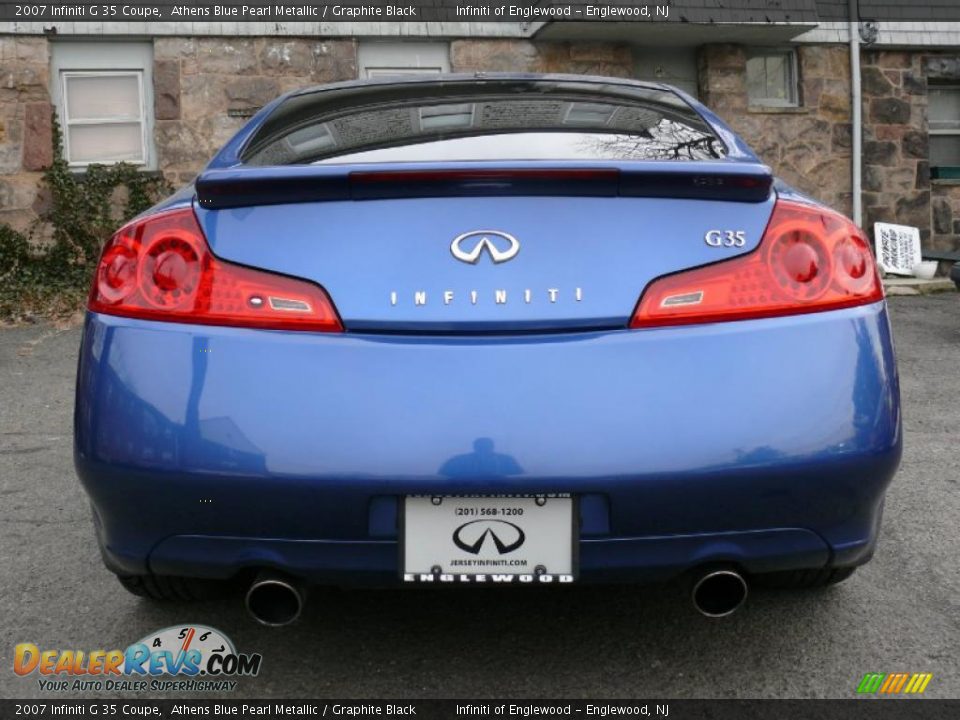 2007 Infiniti G 35 Coupe Athens Blue Pearl Metallic / Graphite Black Photo #6