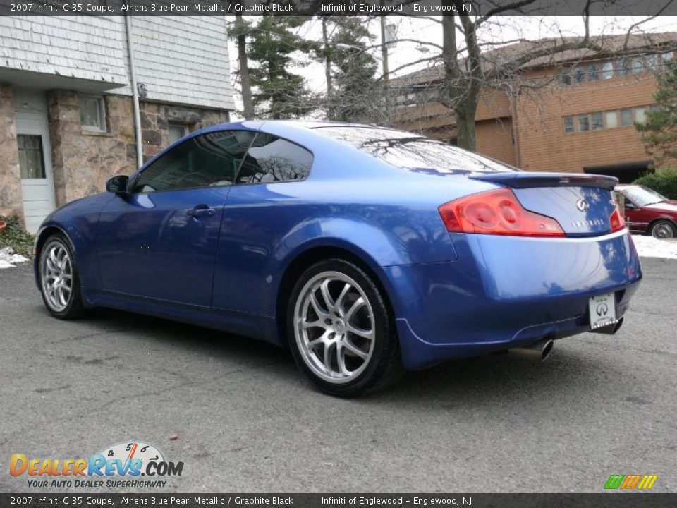 2007 Infiniti G 35 Coupe Athens Blue Pearl Metallic / Graphite Black Photo #7