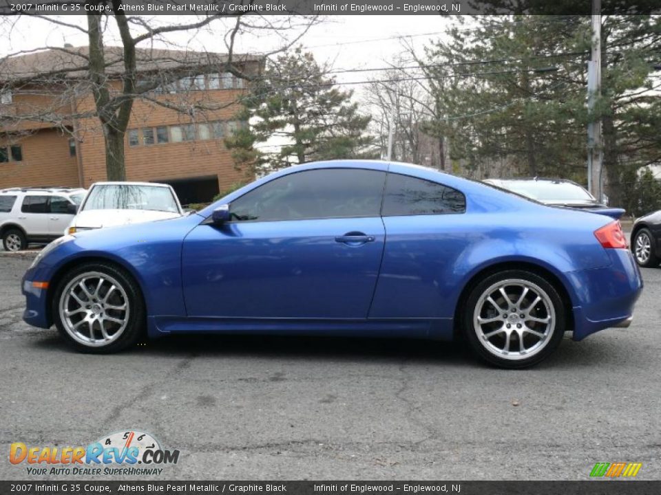 2007 Infiniti G 35 Coupe Athens Blue Pearl Metallic / Graphite Black Photo #8