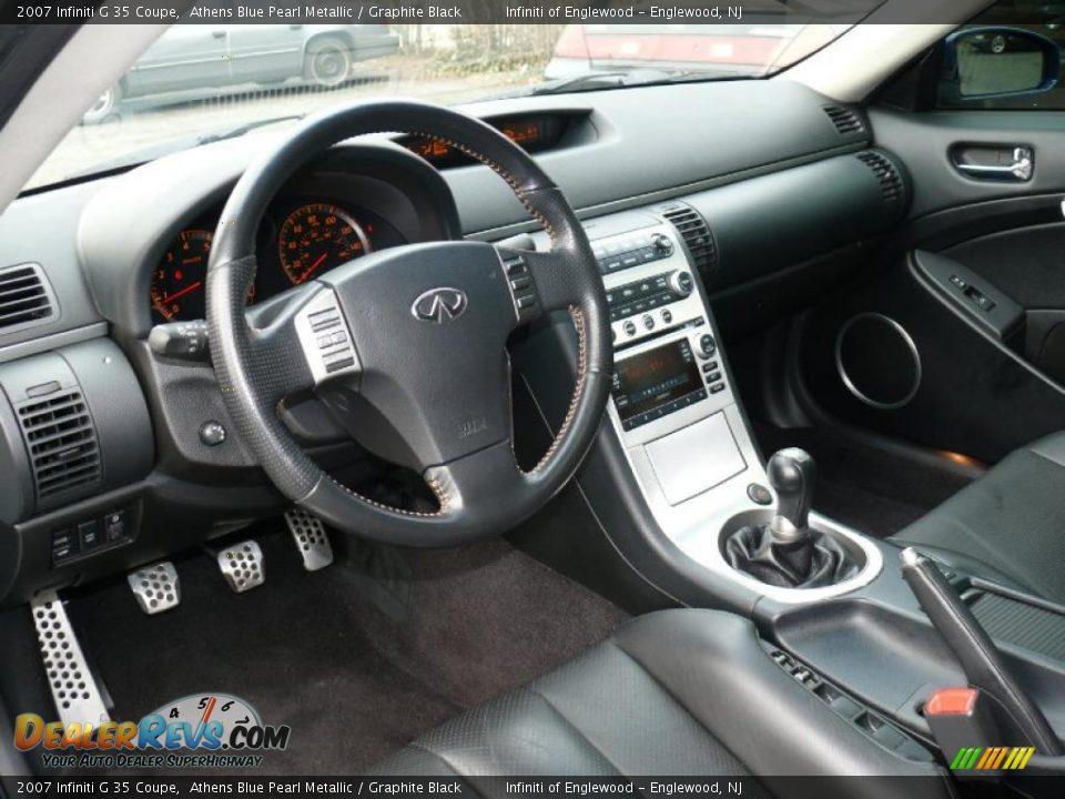 2007 Infiniti G 35 Coupe Athens Blue Pearl Metallic / Graphite Black Photo #10