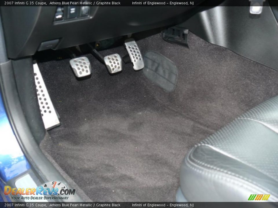 2007 Infiniti G 35 Coupe Athens Blue Pearl Metallic / Graphite Black Photo #11