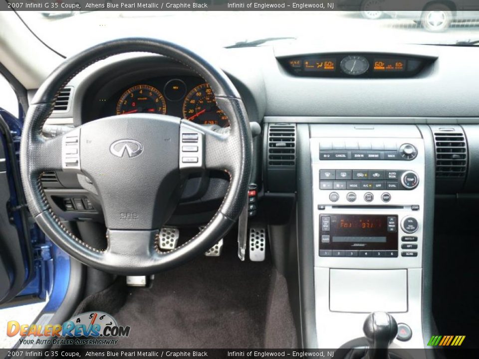 2007 Infiniti G 35 Coupe Athens Blue Pearl Metallic / Graphite Black Photo #13