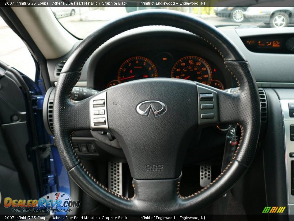 2007 Infiniti G 35 Coupe Athens Blue Pearl Metallic / Graphite Black Photo #14
