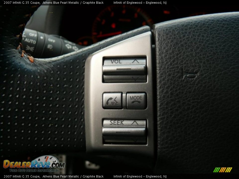 2007 Infiniti G 35 Coupe Athens Blue Pearl Metallic / Graphite Black Photo #15