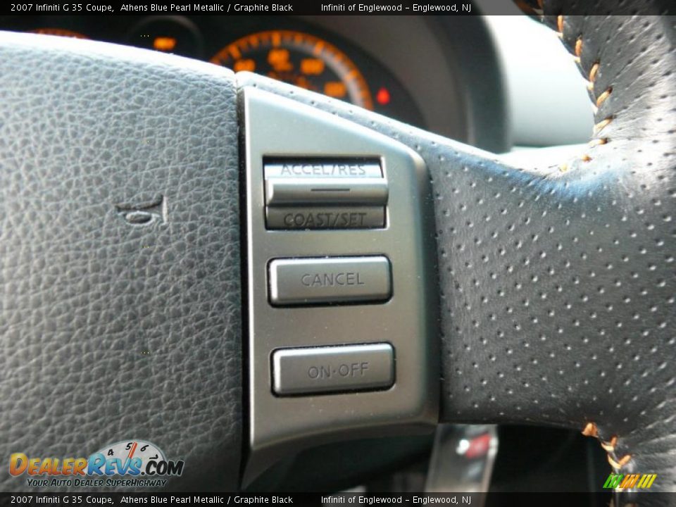 2007 Infiniti G 35 Coupe Athens Blue Pearl Metallic / Graphite Black Photo #16
