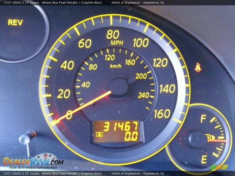 2007 Infiniti G 35 Coupe Athens Blue Pearl Metallic / Graphite Black Photo #17