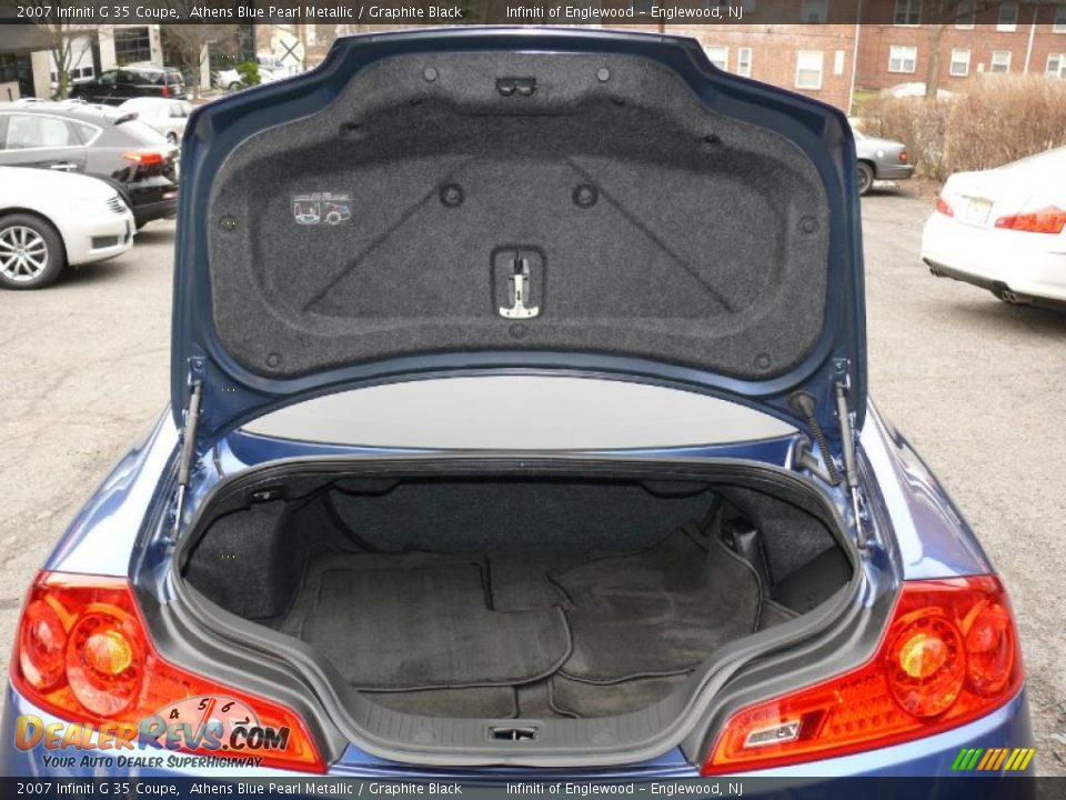 2007 Infiniti G 35 Coupe Athens Blue Pearl Metallic / Graphite Black Photo #21