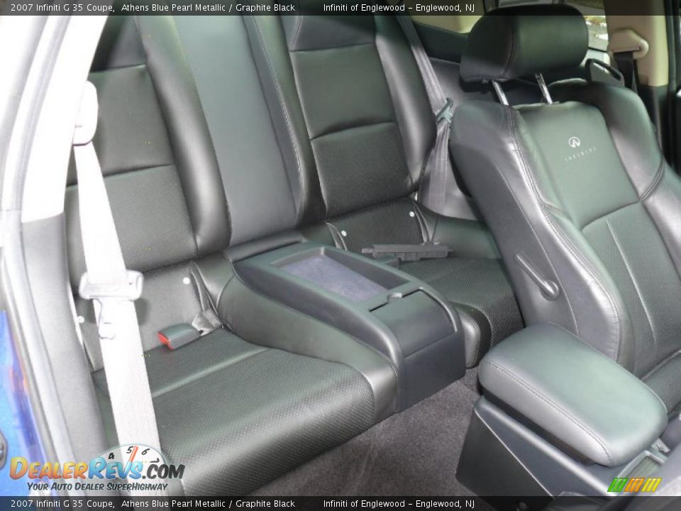 2007 Infiniti G 35 Coupe Athens Blue Pearl Metallic / Graphite Black Photo #23