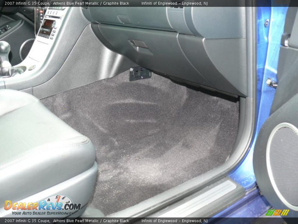 2007 Infiniti G 35 Coupe Athens Blue Pearl Metallic / Graphite Black Photo #24