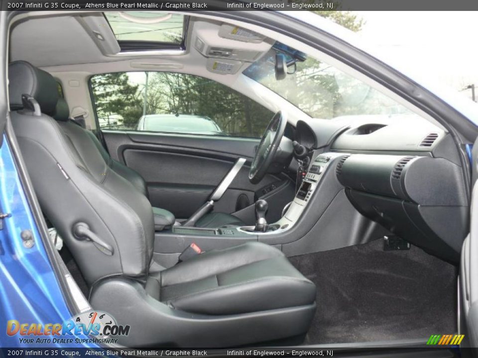 2007 Infiniti G 35 Coupe Athens Blue Pearl Metallic / Graphite Black Photo #25
