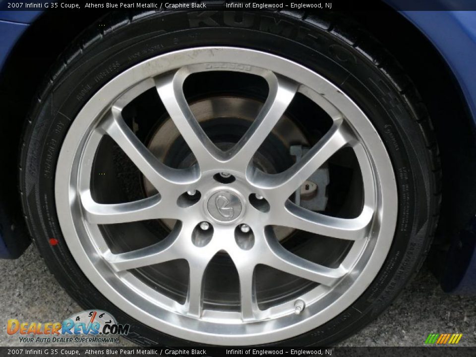2007 Infiniti G 35 Coupe Athens Blue Pearl Metallic / Graphite Black Photo #26
