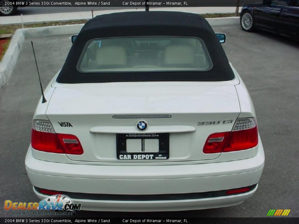 2004 BMW 3 Series 330i Convertible Alpine White / Sand Photo #4