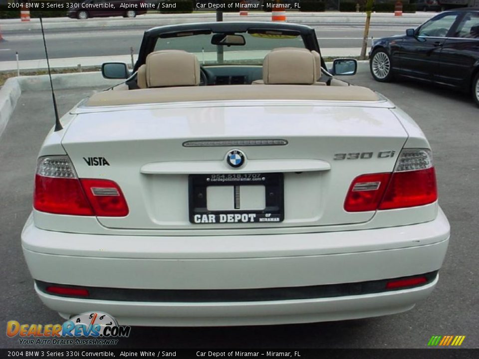 2004 BMW 3 Series 330i Convertible Alpine White / Sand Photo #5