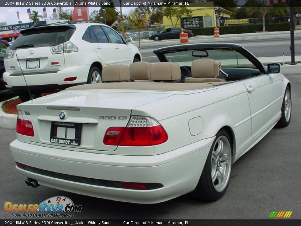 2004 BMW 3 Series 330i Convertible Alpine White / Sand Photo #6