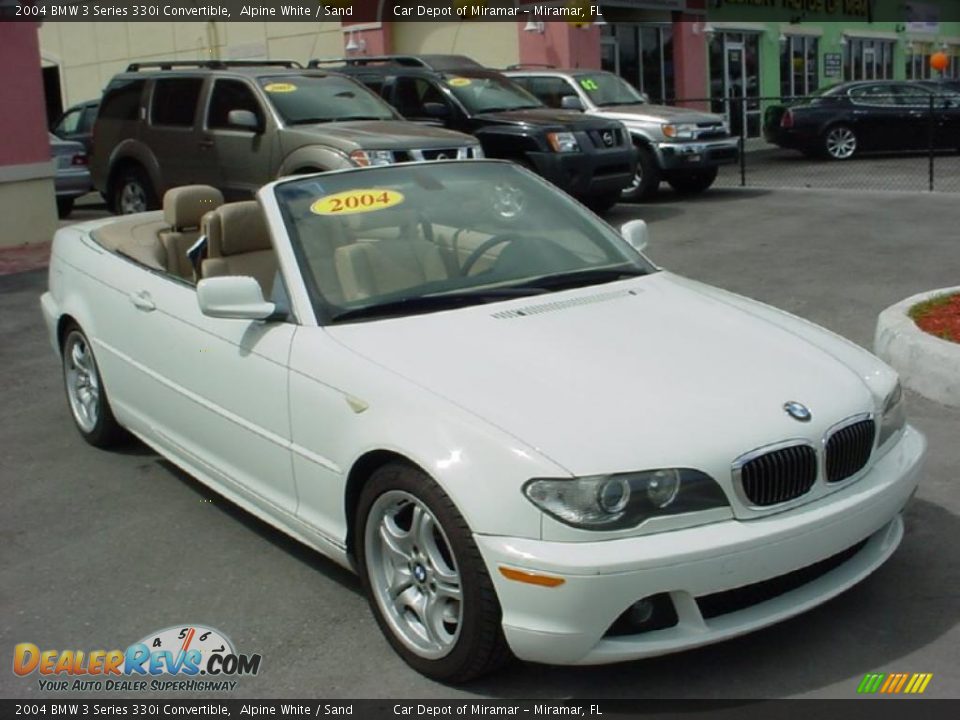 2004 BMW 3 Series 330i Convertible Alpine White / Sand Photo #8