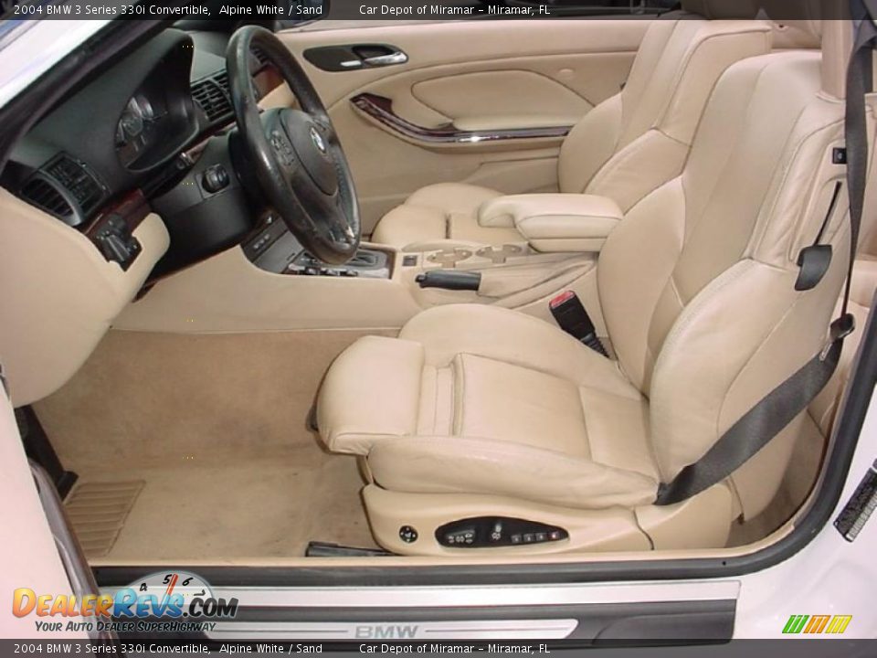 2004 BMW 3 Series 330i Convertible Alpine White / Sand Photo #11