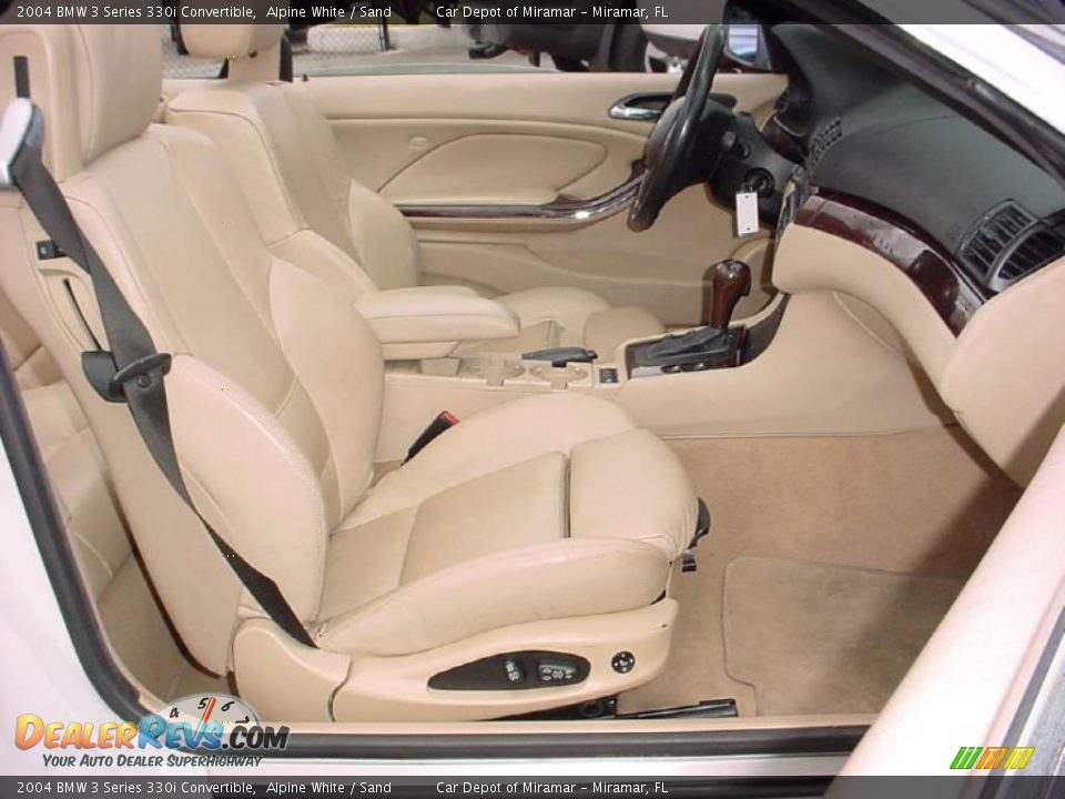 2004 BMW 3 Series 330i Convertible Alpine White / Sand Photo #13