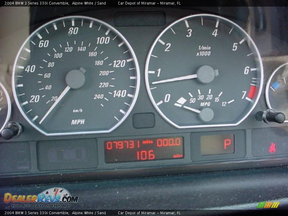 2004 BMW 3 Series 330i Convertible Alpine White / Sand Photo #18