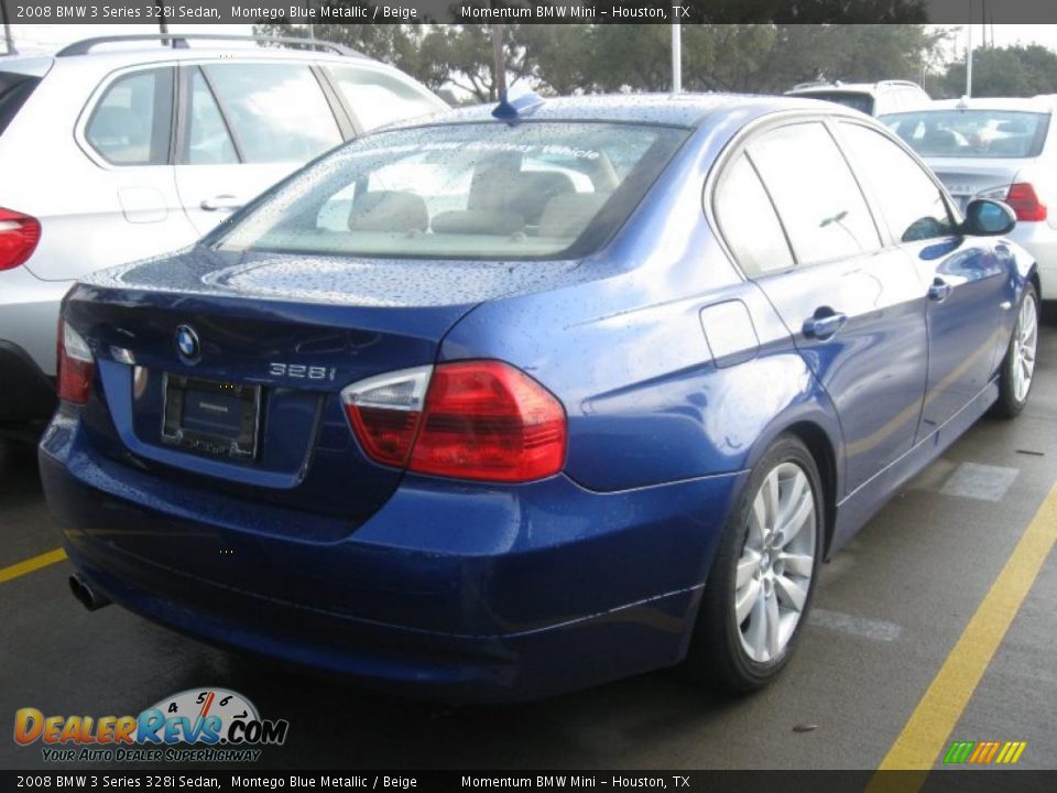 2008 BMW 3 Series 328i Sedan Montego Blue Metallic / Beige Photo #3