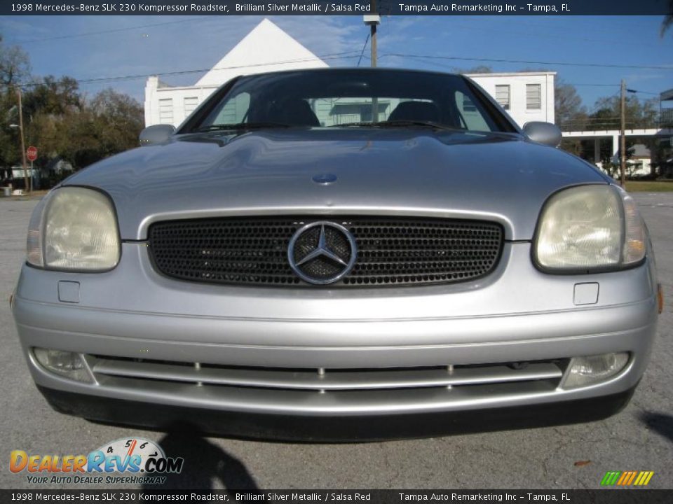 1998 Mercedes-Benz SLK 230 Kompressor Roadster Brilliant Silver Metallic / Salsa Red Photo #1