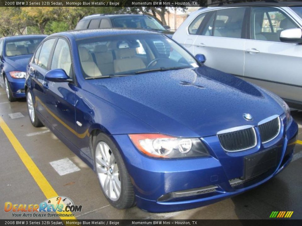 2008 BMW 3 Series 328i Sedan Montego Blue Metallic / Beige Photo #4