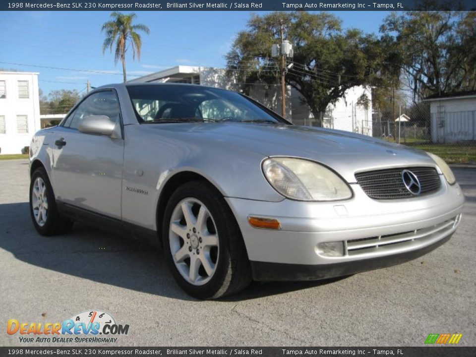 1998 Mercedes-Benz SLK 230 Kompressor Roadster Brilliant Silver Metallic / Salsa Red Photo #5