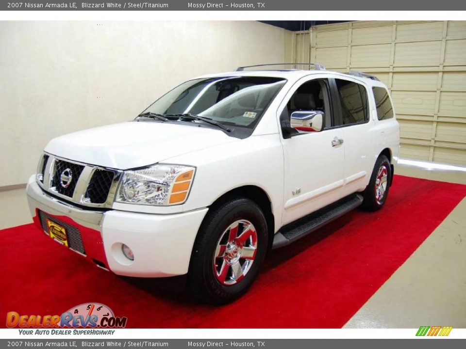 2007 Nissan Armada LE Blizzard White / Steel/Titanium Photo #2