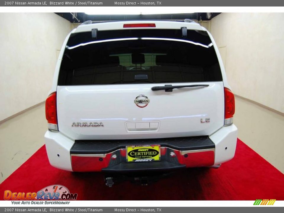 2007 Nissan Armada LE Blizzard White / Steel/Titanium Photo #4