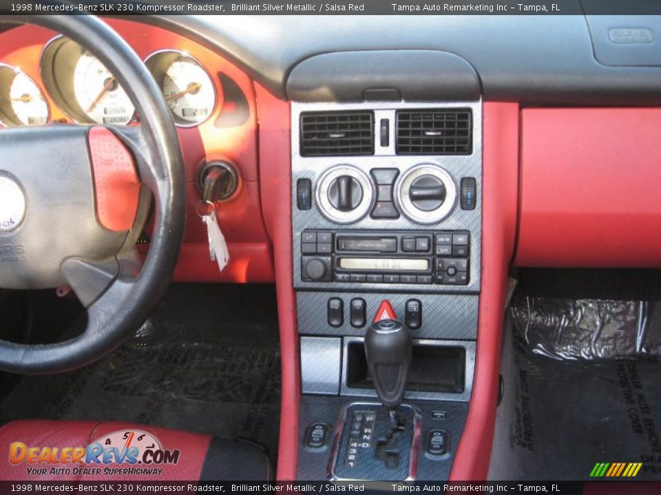 1998 Mercedes-Benz SLK 230 Kompressor Roadster Brilliant Silver Metallic / Salsa Red Photo #24