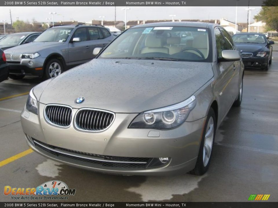2008 BMW 5 Series 528i Sedan Platinum Bronze Metallic / Beige Photo #1
