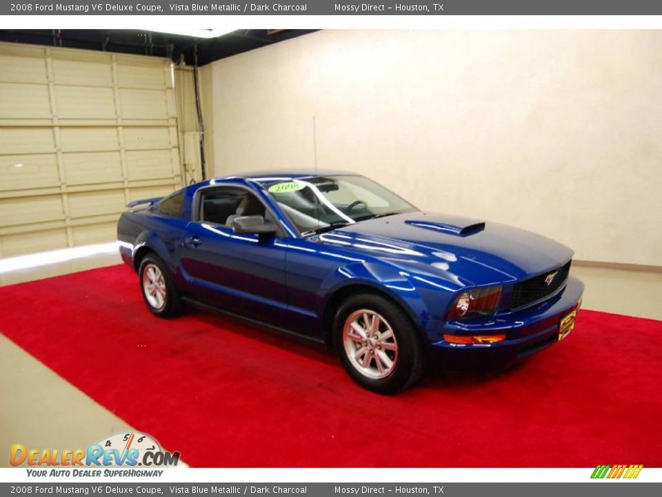 2008 Ford Mustang V6 Deluxe Coupe Vista Blue Metallic / Dark Charcoal Photo #1