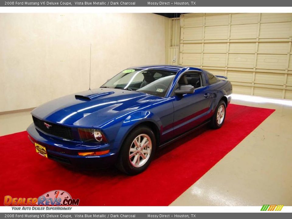 2008 Ford Mustang V6 Deluxe Coupe Vista Blue Metallic / Dark Charcoal Photo #3