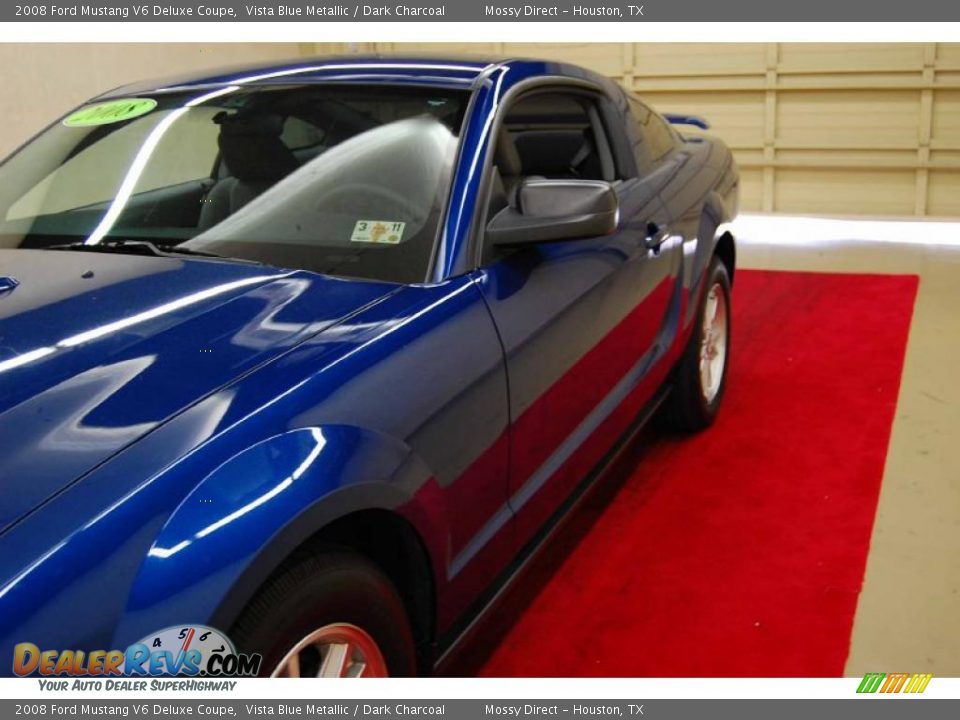2008 Ford Mustang V6 Deluxe Coupe Vista Blue Metallic / Dark Charcoal Photo #12