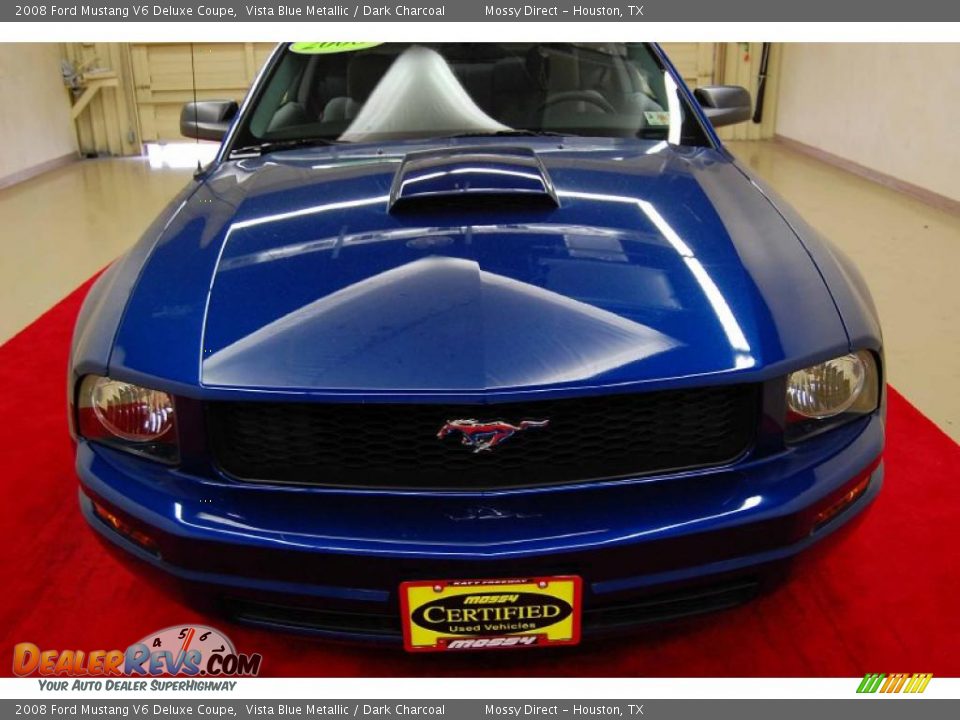 2008 Ford Mustang V6 Deluxe Coupe Vista Blue Metallic / Dark Charcoal Photo #13