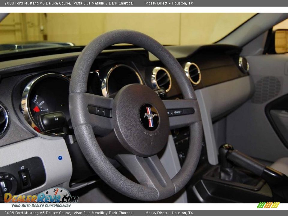 2008 Ford Mustang V6 Deluxe Coupe Vista Blue Metallic / Dark Charcoal Photo #17