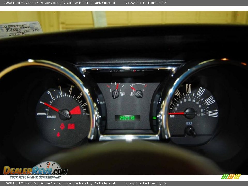 2008 Ford Mustang V6 Deluxe Coupe Vista Blue Metallic / Dark Charcoal Photo #27