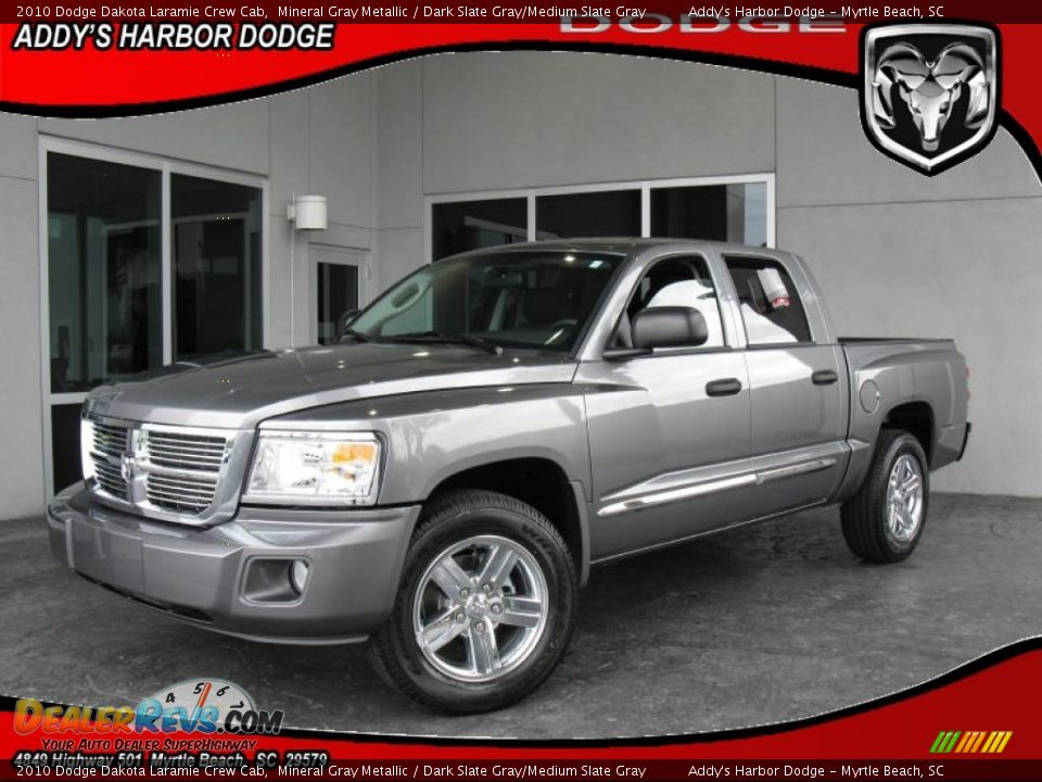2010 Dodge Dakota Laramie Crew Cab Mineral Gray Metallic / Dark Slate Gray/Medium Slate Gray Photo #1